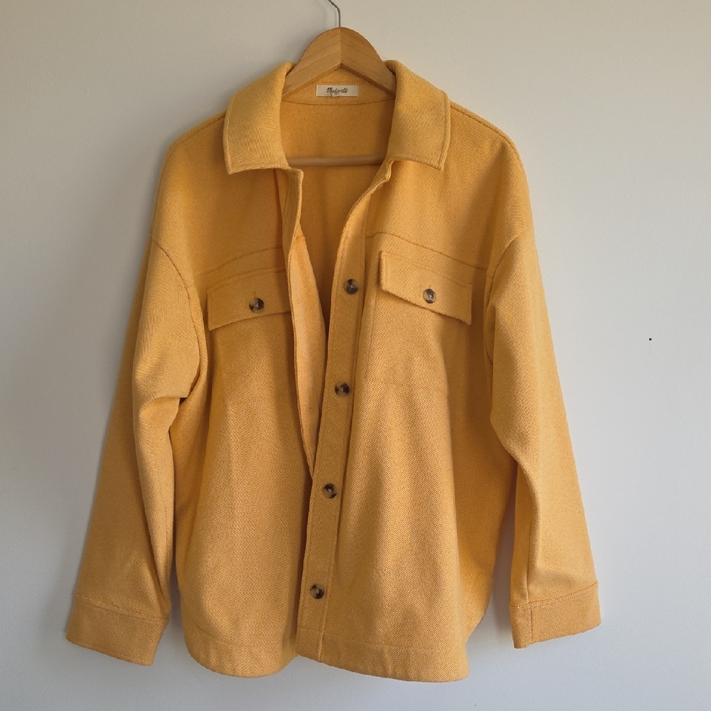 Madewell Yellow Shacket Shirt Jacket